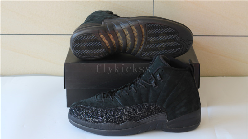 Authetnic Air Jordan 12 Retro OVO Black 2017